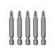 Комплект насадок викруткових PZ2 1/4" * 50 мм, ACR, S2, уп. 5 од., STORM INTERTOOL VT-0204