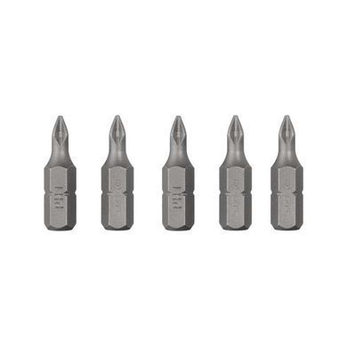 Комплект насадок викруткових PH1 1/4" * 25 мм, ACR, S2, уп. 5 од., STORM INTERTOOL VT-0206