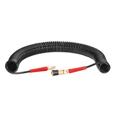Шланг BLACK M-Flex 5.5х8мм, 15м спіральний поліуретановий з поворотним шарніром, латунними швидкороз