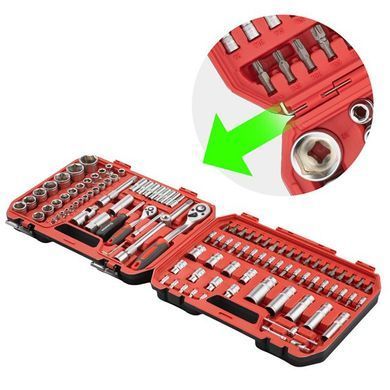 Набір інструментів 1/2" & 1/4" 110од (ET-6108SP) INTERTOOL ET-9108