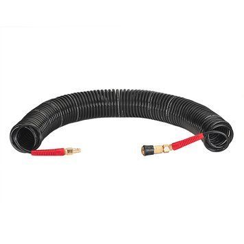 Шланг BLACK M-Flex 5.5х8мм, 20м спіральний поліуретановий з поворотним шарніром, латунними швидкороз