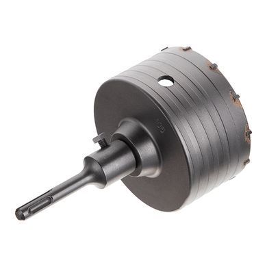 Свердло корончасте по бетону 105 мм + Перехідник SDS Plus 100 мм INTERTOOL SD-7105