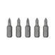 Комплект викруткових насадок PZ1 1/4" * 25 мм, ACR, S2, уп. 5 од., STORM INTERTOOL VT-0208