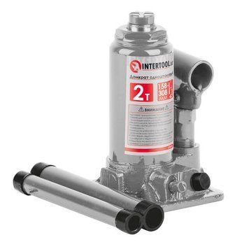 Домкрат "стовпчик" одноштоковий 2т у валізі INTERTOOL