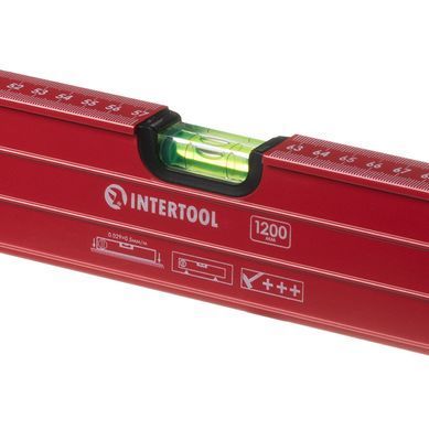 Рівень з поворотною капсулою 1200 мм, 3 капсули INTERTOOL MT-1272