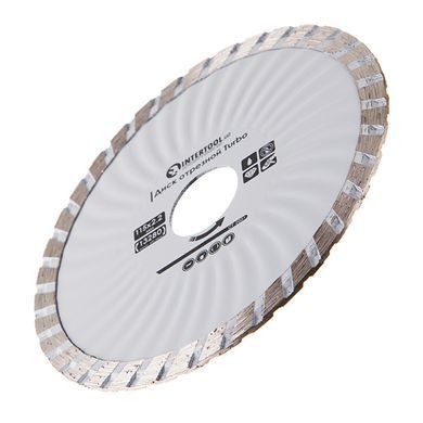 Диск відрізний по каменю TURBO алмазний, 115 мм, 16-18% INTERTOOL CT-2001