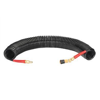Шланг BLACK M-Flex 6,5х10мм, 15м спіральний поліуретановий з поворотним шарніром, латунними швидкоро