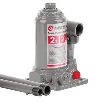 Домкрат "стовпчик" 2-х штоковий 2т INTERTOOL