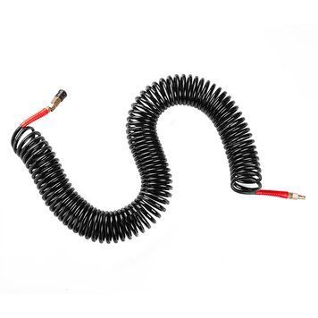 Шланг BLACK M-Flex 6.5х10мм, 20м спіральний поліуретановий з поворотним шарніром, латунними швидкоро