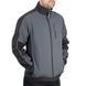 Куртка SOFTSHELL темно сіра-чорна, тришарова, тканина - стрейч 300 GSM 100D з водо- і вітрозахистом, розмір М INTERTOOL SP-3132