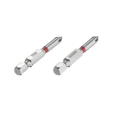 Комплект викруткових насадок PH1 1/4" * 50 мм, S2, уп. 2 од., STORM INTERTOOL VT-0211