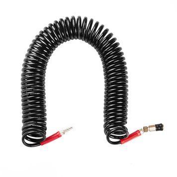 Шланг BLACK M-Flex 8х12мм, 15м спіральний поліуретановий з поворотним шарніром, латунними швидкороз'