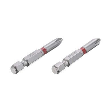 Комплект викруткових насадок PH2 1/4" * 50 мм, S2, уп. 2 од., STORM INTERTOOL VT-0212