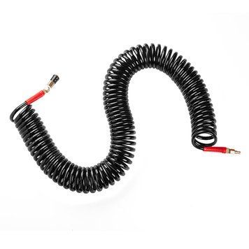 Шланг BLACK M-Flex 8х12мм, 20м спіральний поліуретановий з поворотним шарніром, латунними швидкороз'