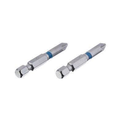 Комплект викруткових насадок PZ2 1/4" * 50 мм, S2, уп. 2 од., STORM INTERTOOL VT-0215