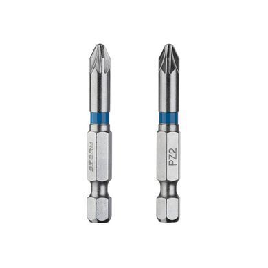 Комплект викруткових насадок PZ2 1/4" * 50 мм, S2, уп. 2 од., STORM INTERTOOL VT-0215