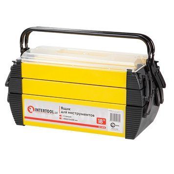 Ящик для інструменту металевий 18", 5 секцій, 454*210*230 мм INTERTOOL BX-5018