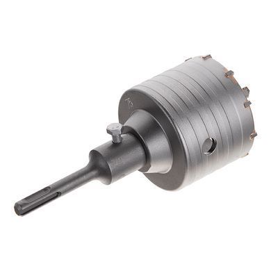Свердло корончасте по бетону 75мм + Перехідник SDS Plus 100мм INTERTOOL SD-7075