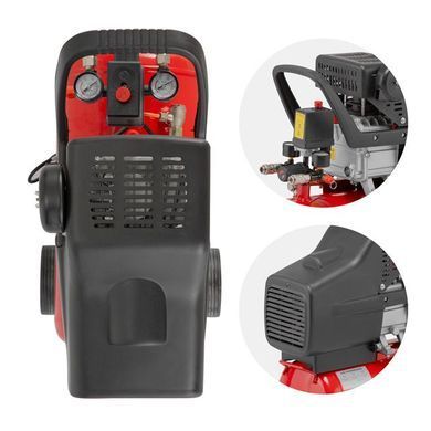 Компресор, 24 л, 1,2 кВт, 220 В, 8 атм, 205 л/хв, 80 дБ INTERTOOL PT-0020