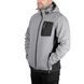 Куртка SOFTSHELL світло сіро-чорна, з капюшоном, тришарова, тканина - стрейч 300 GSM 100D, з водо- і вітрозахистом, розмір XL