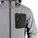 Куртка SOFTSHELL світло сіро-чорна, з капюшоном, тришарова, тканина - стрейч 300 GSM 100D, з водо- і вітрозахистом, розмір XL