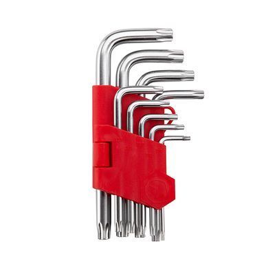 Набір ключів Г-подібних TORX 9 шт., Т10-Т50, Cr-V