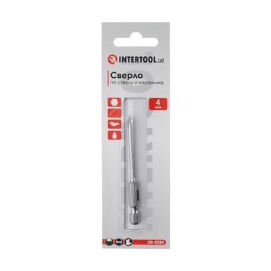 Свердло по склу та кераміці 4 мм HEX 1/4 '' (6.35mm)
