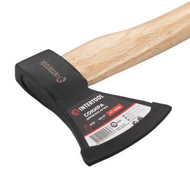 Сокира 600 г, ручка з ясена, 48-57 HRC INTERTOOL HT-0256