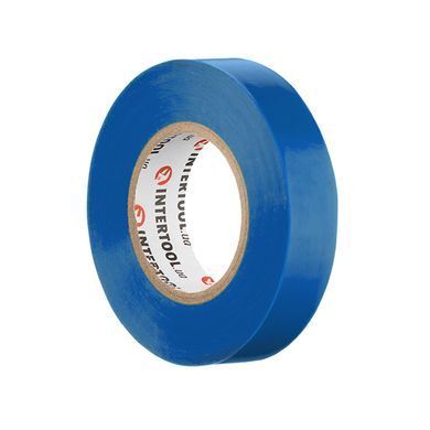 Стрічка ізоляційна 0.15 мм * 17 мм * 20 м, синя (уп. 10 шт) INTERTOOL IT-0020