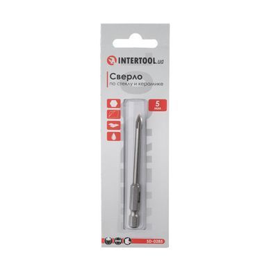 Свердло по склу та кераміці 5 мм HEX 1/4 '' (6.35mm)