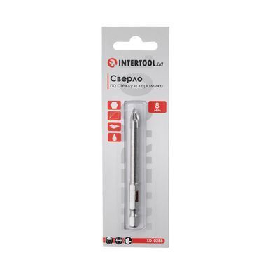 Свердло по склу та кераміці 8 мм HEX 1/4 '' (6.35mm)