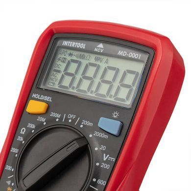 Мультиметр цифровий CAT II - 300 В / CAT I - 600 В INTERTOOL MD-0001