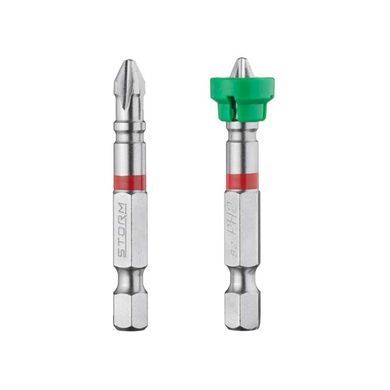 Комплект насадок викруткових PH2 з обмежувачем 1/4" * 50 мм, S2, уп. 2 од., STORM INTERTOOL VT-0231