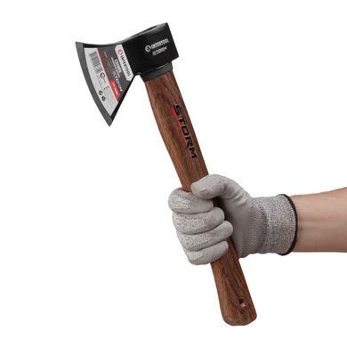Сокира 600 г, карбонізована ручка, 48-57 HRC STORM HT-0266