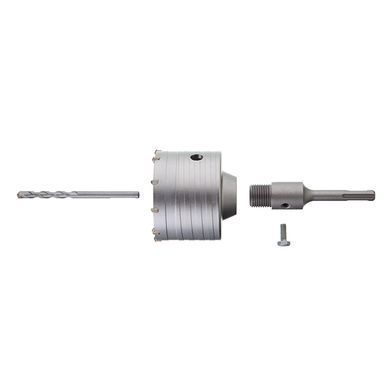 Свердло корончасте по бетону 80мм + Перехідник SDS Plus 100мм INTERTOOL SD-7080