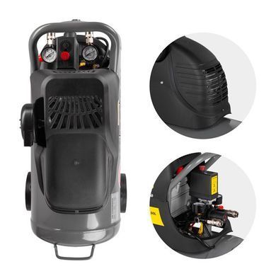 Компресор 50л, 1.5 кВт, 220 В, 8 aтм, 206 л/хв. INTERTOOL PT-0003
