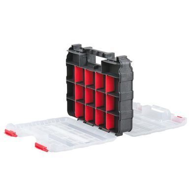 Пластиковий органайзер, двосторонній, 12.5", 2 в 1, 320*270*80 мм INTERTOOL BX-4022
