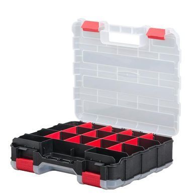 Пластиковий органайзер, двосторонній, 12.5", 2 в 1, 320*270*80 мм INTERTOOL BX-4022