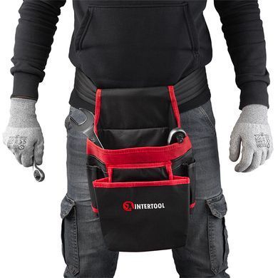 Сумка поясна слюсарно-будівельна, 8 кишень, поліестер INTERTOOL SP-1036