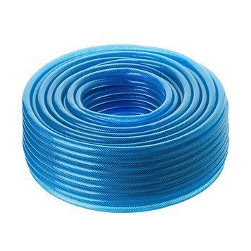 Шланг для води тришаровий, синій, 1/2", 50 м, армований, PVC INTERTOOL GE-4056