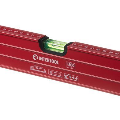 Рівень з поворотною капсулою 1500 мм, 3 капсули INTERTOOL MT-1275